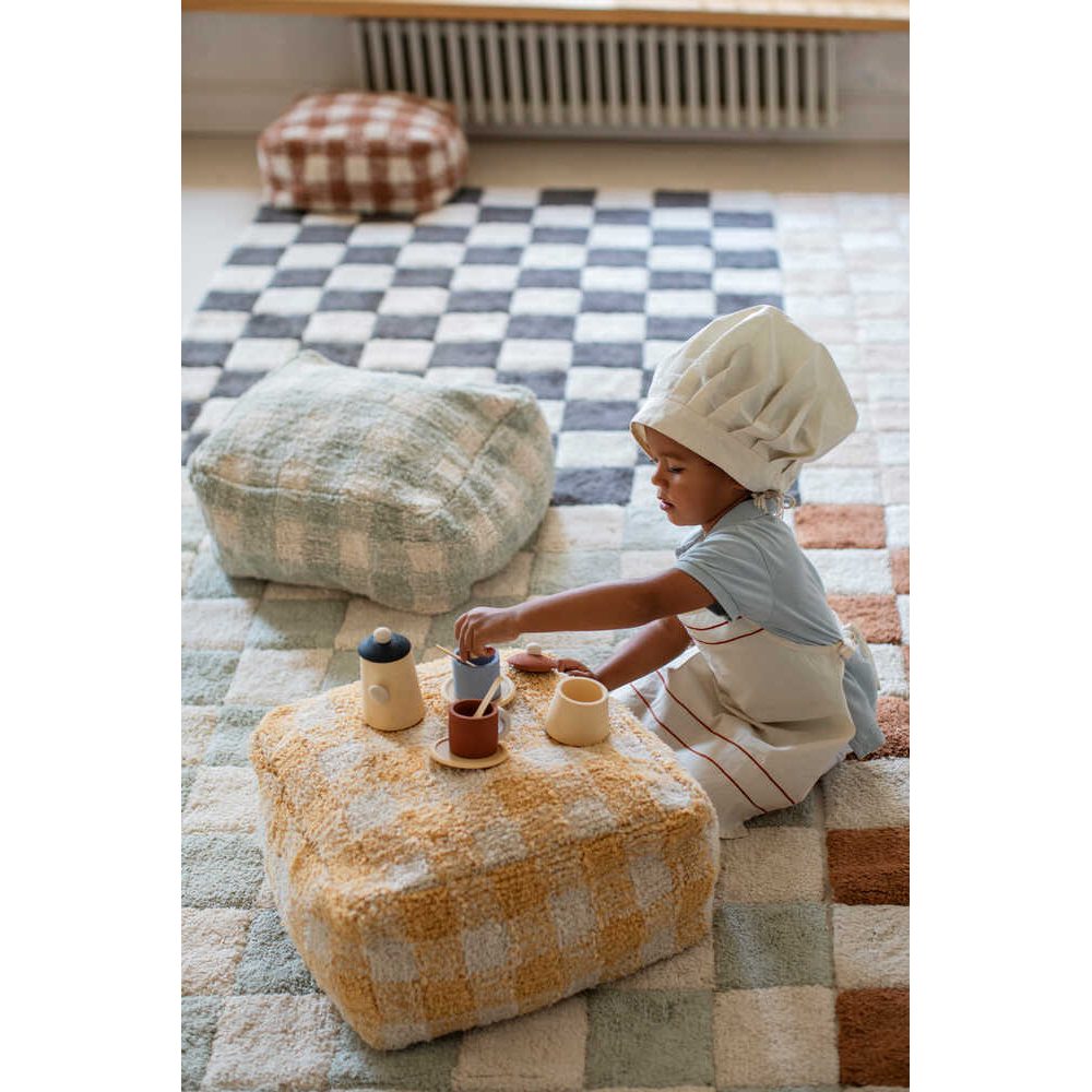 Lorena Canals Wasbaar Tapijt Kitchen Tiles Blue Sage 90x130cm