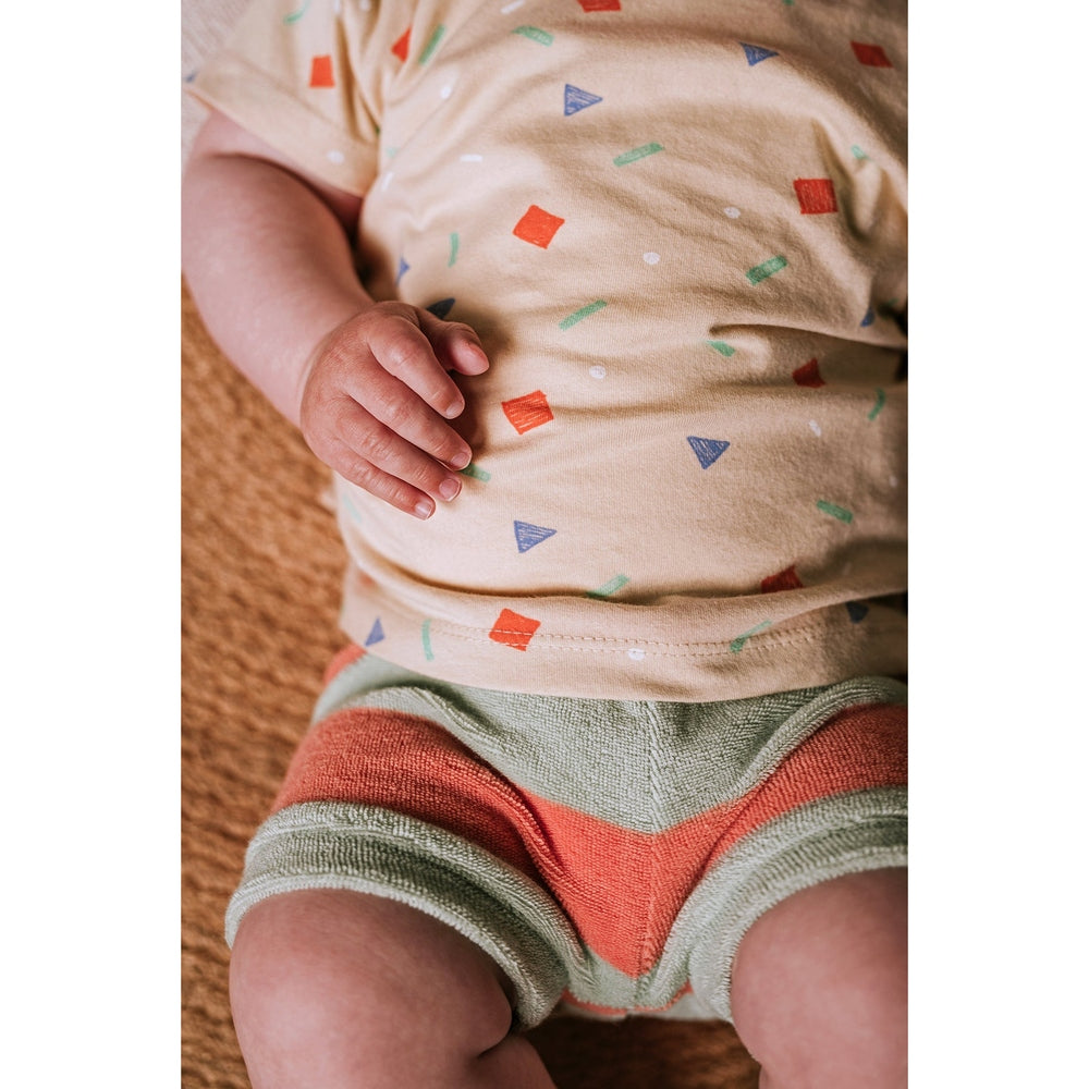 Sproet & Sprout Terry Baby Shorts Strepen