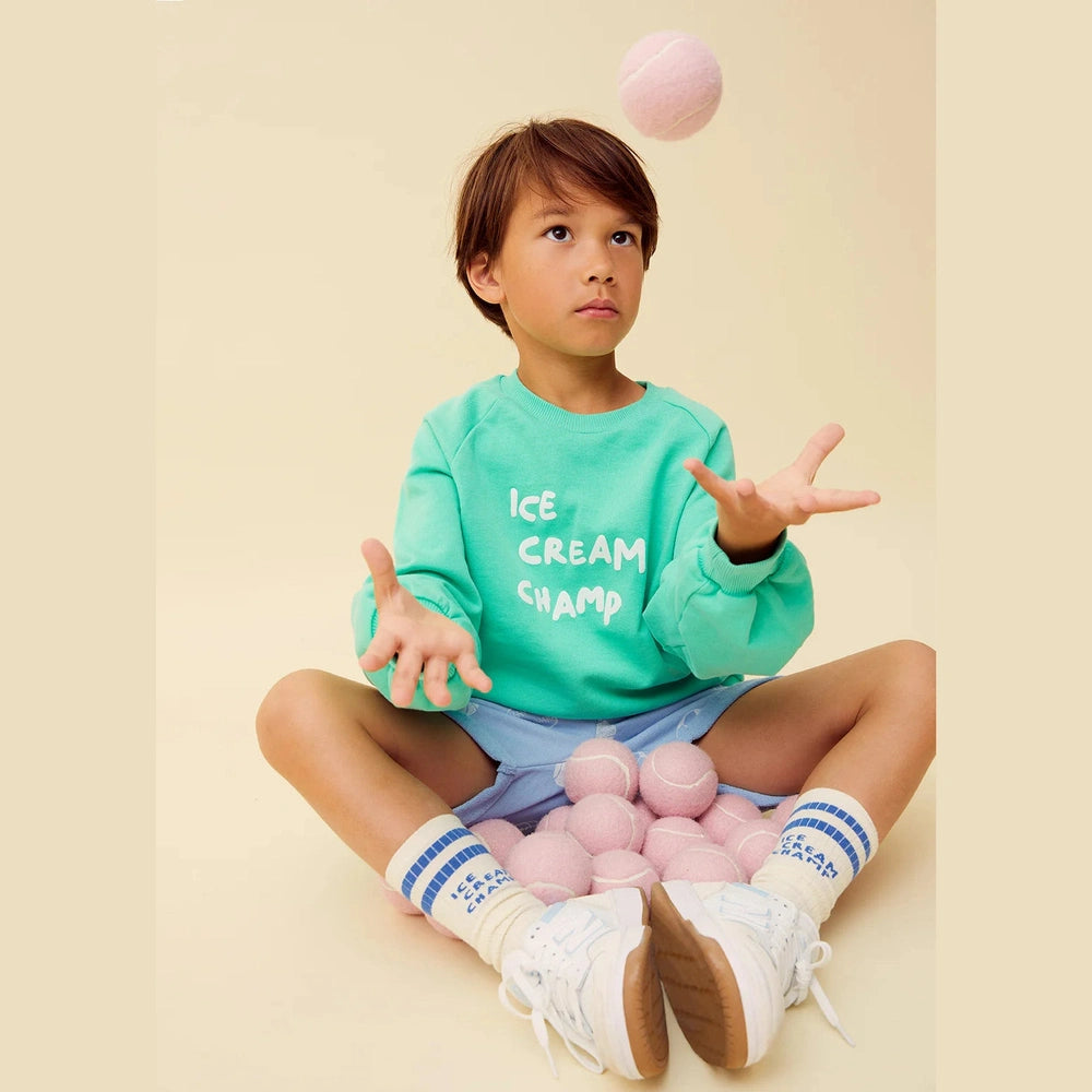 Sproet & Sprout Raglan Sweatshirt Ice Cream Champ Jade Green