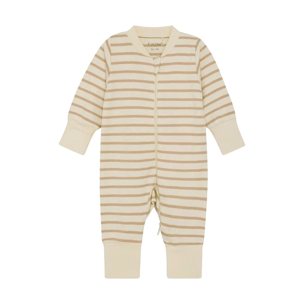 Pyjama Fixoni zippé marron - Sesame