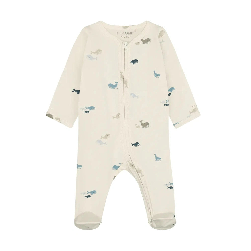 Fixoni Pyjama Met Voetjes Blauw - Arctic Ice