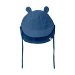 Huttelihut Muslin Zomerhoedje met Oortjes – Luchtig Babyhoedje – Dark Navy