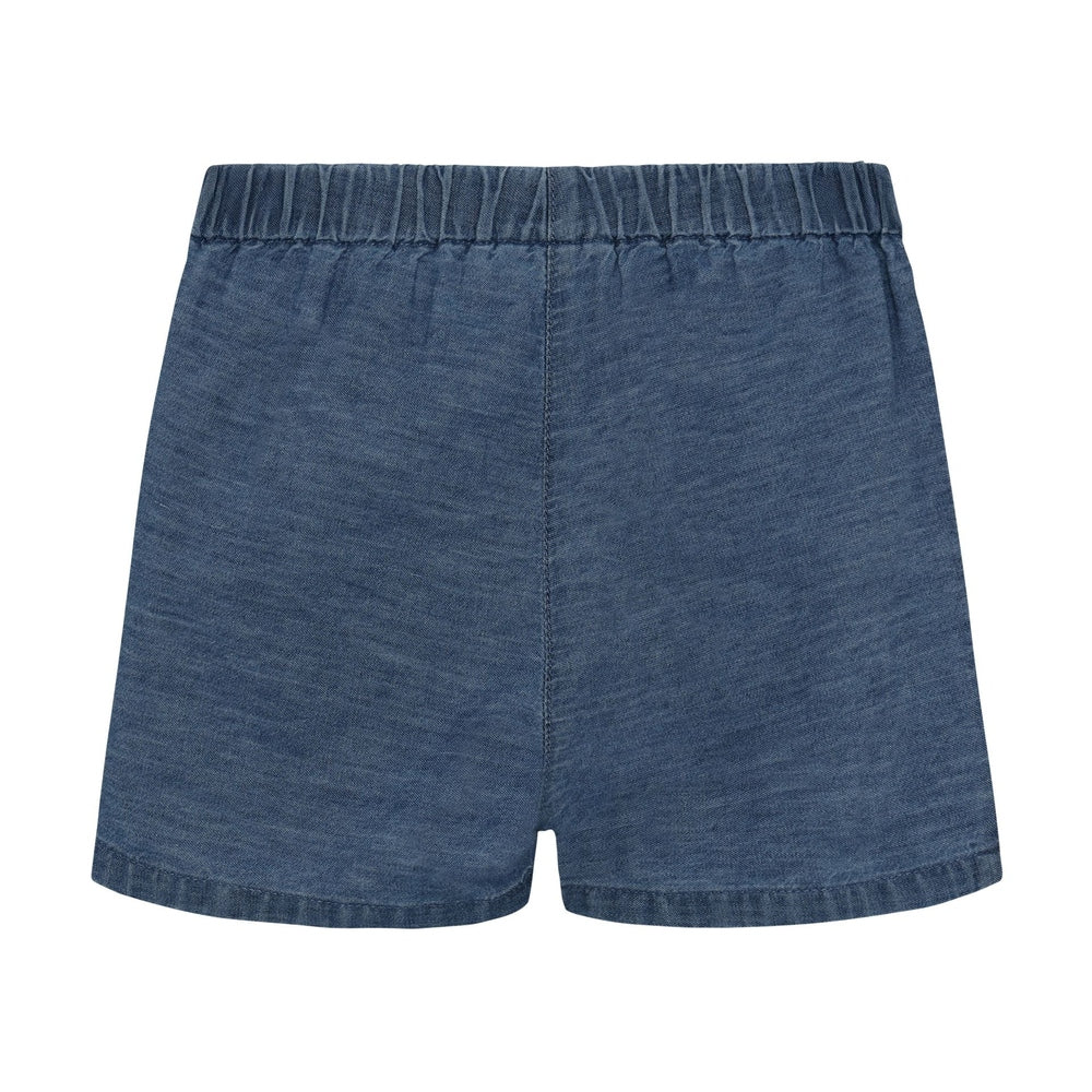 Short Minymo en chambray denim délavé