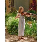 Laranjinha Gestreepte Katoenen Tuinbroek Voor Kinderen - Medium Blue