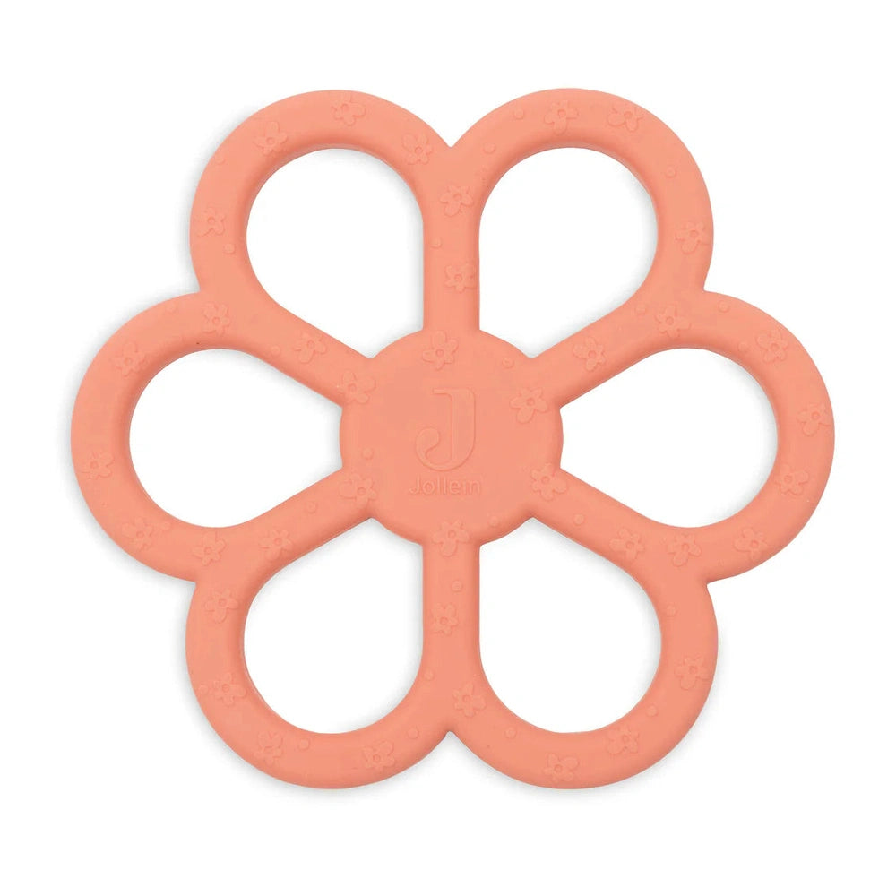 Jollein Bijtring Siliconen Flower Coral Rose