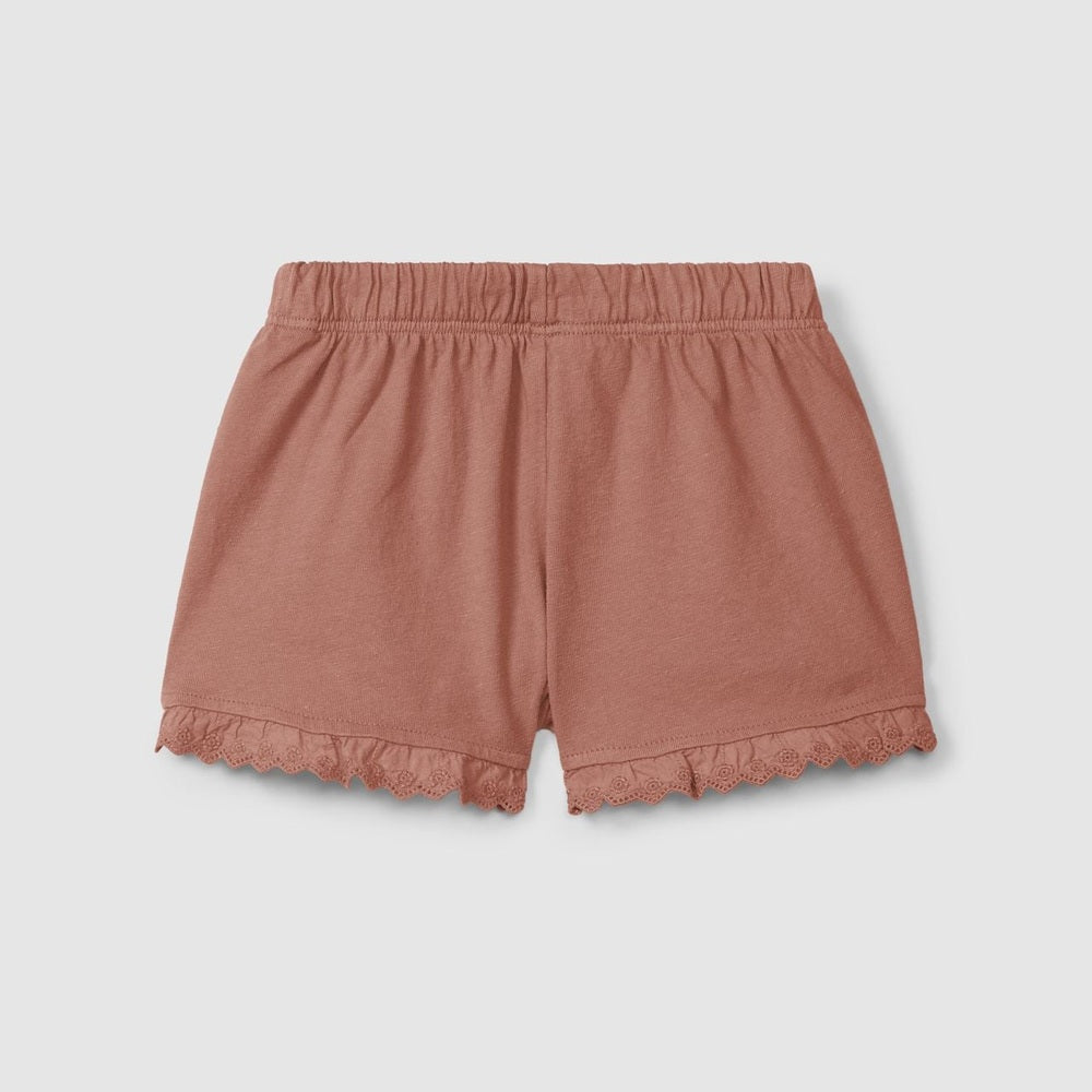 Snug Shorts Terracotta Met Ruffles