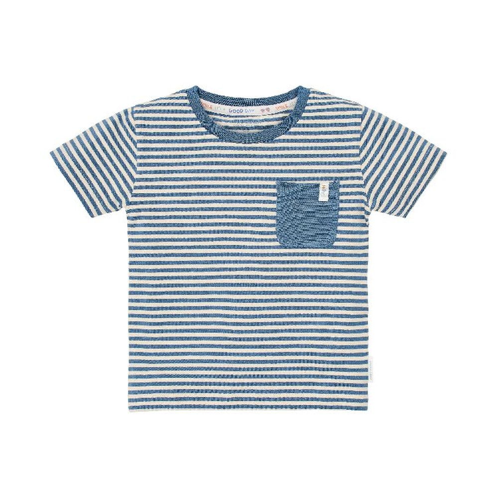 Little Dutch T-shirt à manches courtes Indigo Sand Stripe