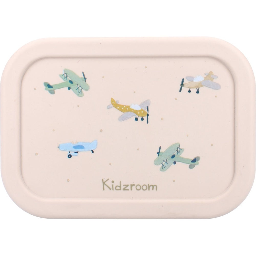 Kidzroom Lunchbox Small Talk Vliegtuigen - Beige
