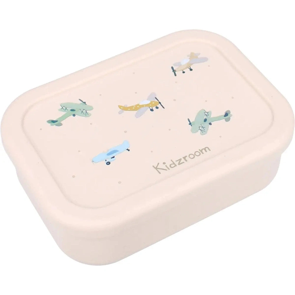 Kidzroom Lunchbox Small Talk Vliegtuigen - Beige