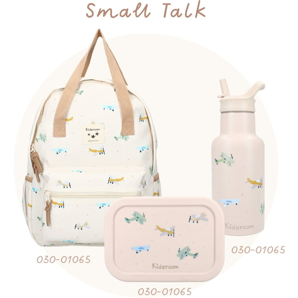 Kidzroom Lunchbox Small Talk Vliegtuigen - Beige