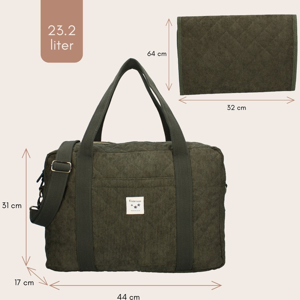 Kidzroom Luiertas Care Thinking Little Thoughts - Groen