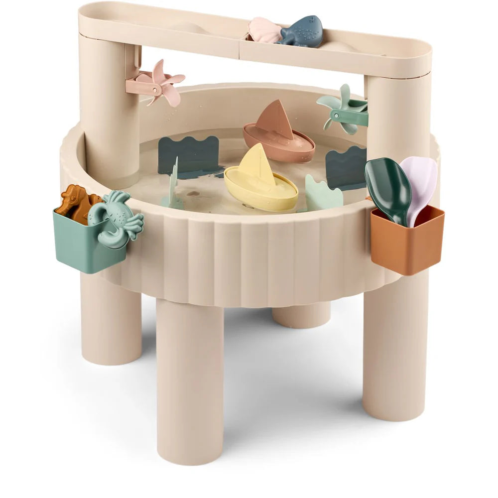 Liewood SEPP Table de jeu multifonction – table à eau et table à sable – beige – +3 ans