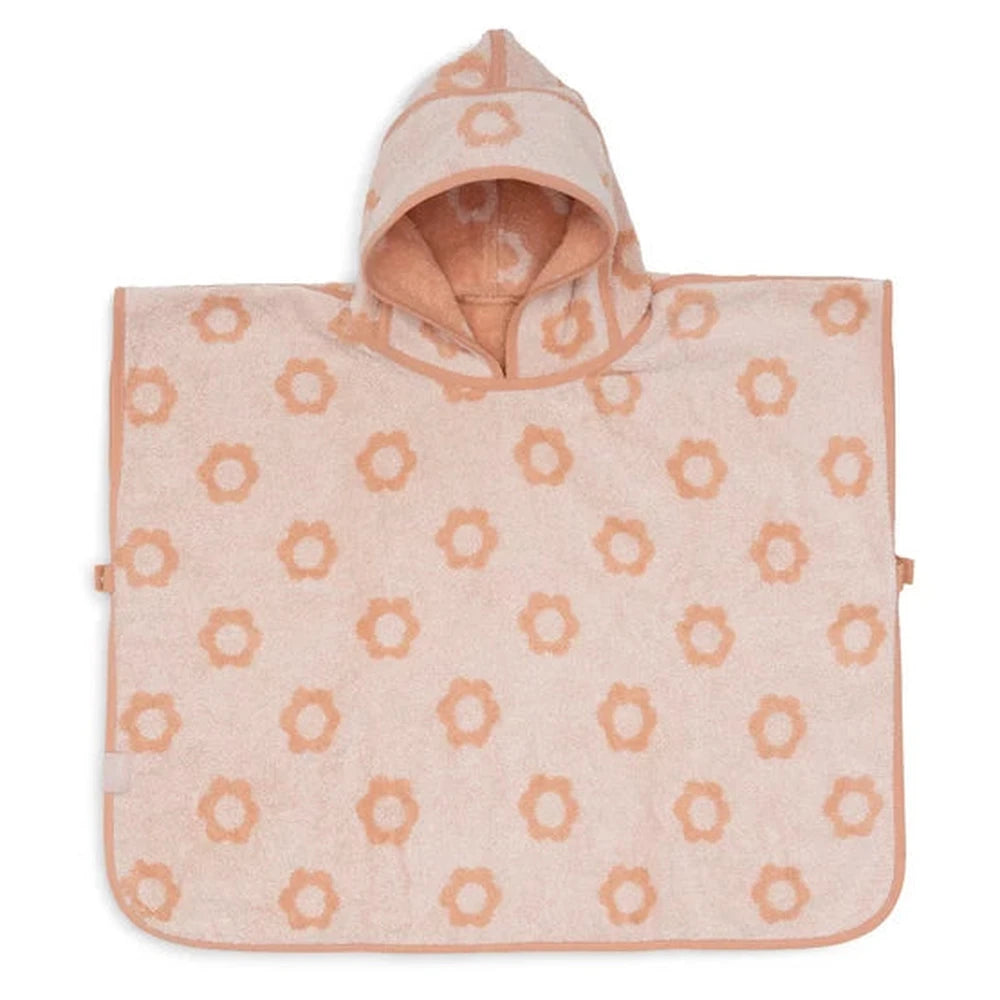 Jollein Badponcho Badstof Jacquard Reversible - Flower