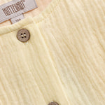 Huttelihut Muslin Jurk met Korte Mouwen – Luchtige Kinderjurk – Sand