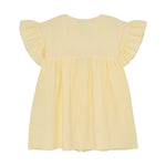 Huttelihut Muslin Jurk met Korte Mouwen – Luchtige Kinderjurk – Sand