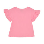 Huttelihut Muslin Blouse met Korte Mouwen – Luchtig & Zomers – Pink