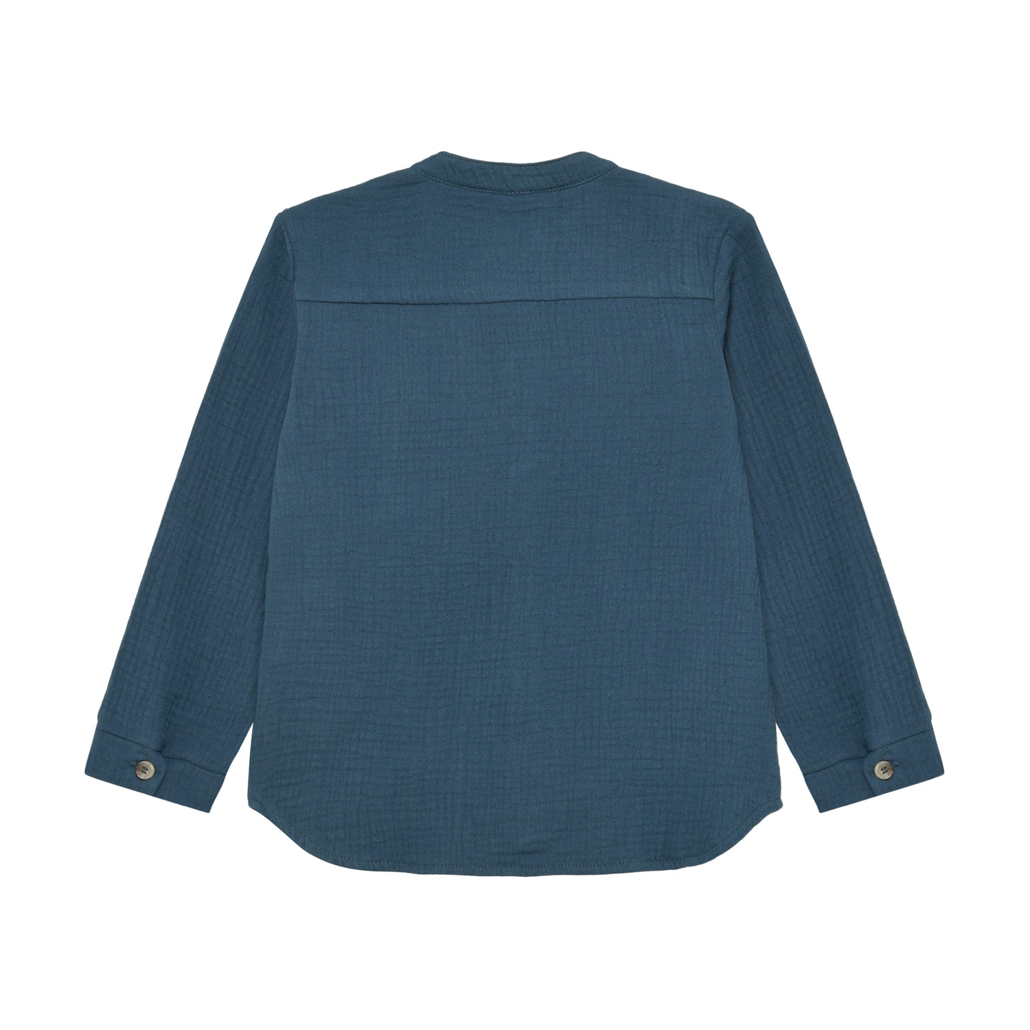 Huttelihut Lange Mouwen Muslin Shirt – Ademend Katoen – Dark Navy