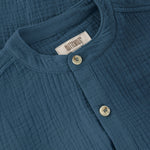 Huttelihut Lange Mouwen Muslin Shirt – Ademend Katoen – Dark Navy