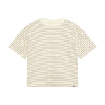 Huttelihut Gestreept T-shirt met Korte Mouwen – Zacht & Ademend – Sand