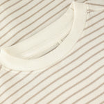 Huttelihut Gestreept T-shirt met Korte Mouwen – Zacht & Ademend – Sand