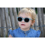 BEABA Lunettes de soleil carrées transparentes pour enfant 2-4 ans - vert fumé