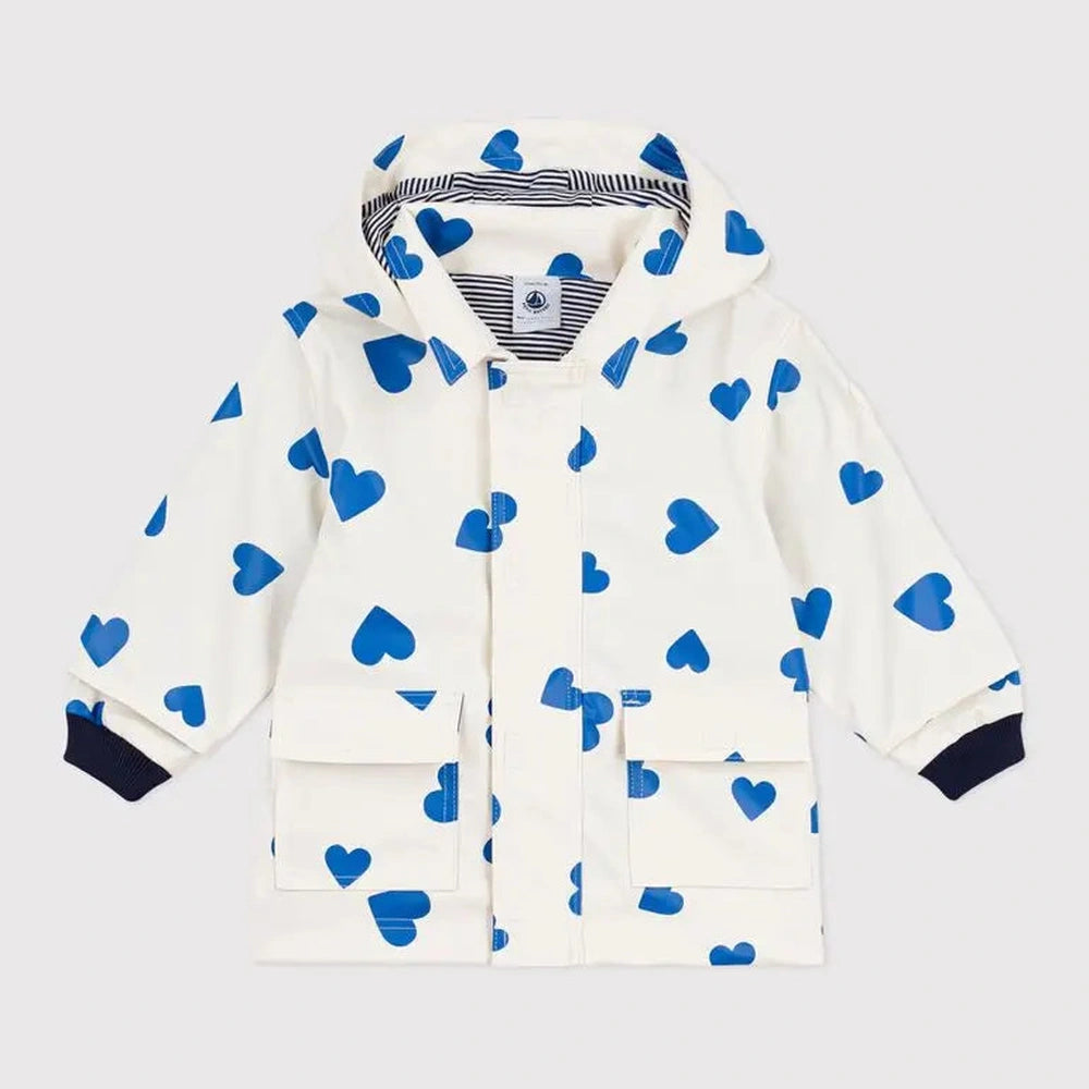 Petit Bateau | Regenjas met hartjes voor baby