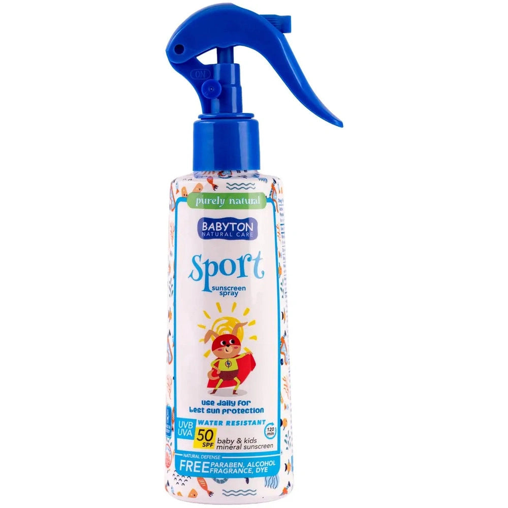 BABYTON - Crème solaire SPF50 pour bébé et enfant - crème solaire naturelle - 200ml - spray