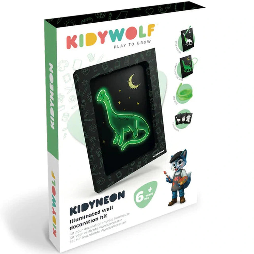 Kidywolf Kidyneon Kit de bricolage décoration murale - Dinosaures