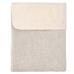 Koeka couverture de berceau Teddy Rivoli 100x150cm - Stone