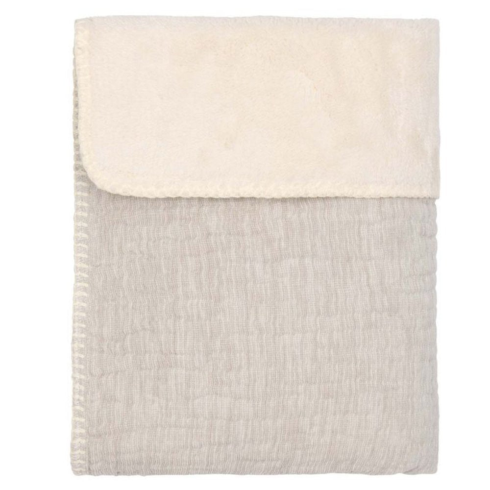Koeka Wiegdeken Teddy Rivoli 100x150cm - Stone