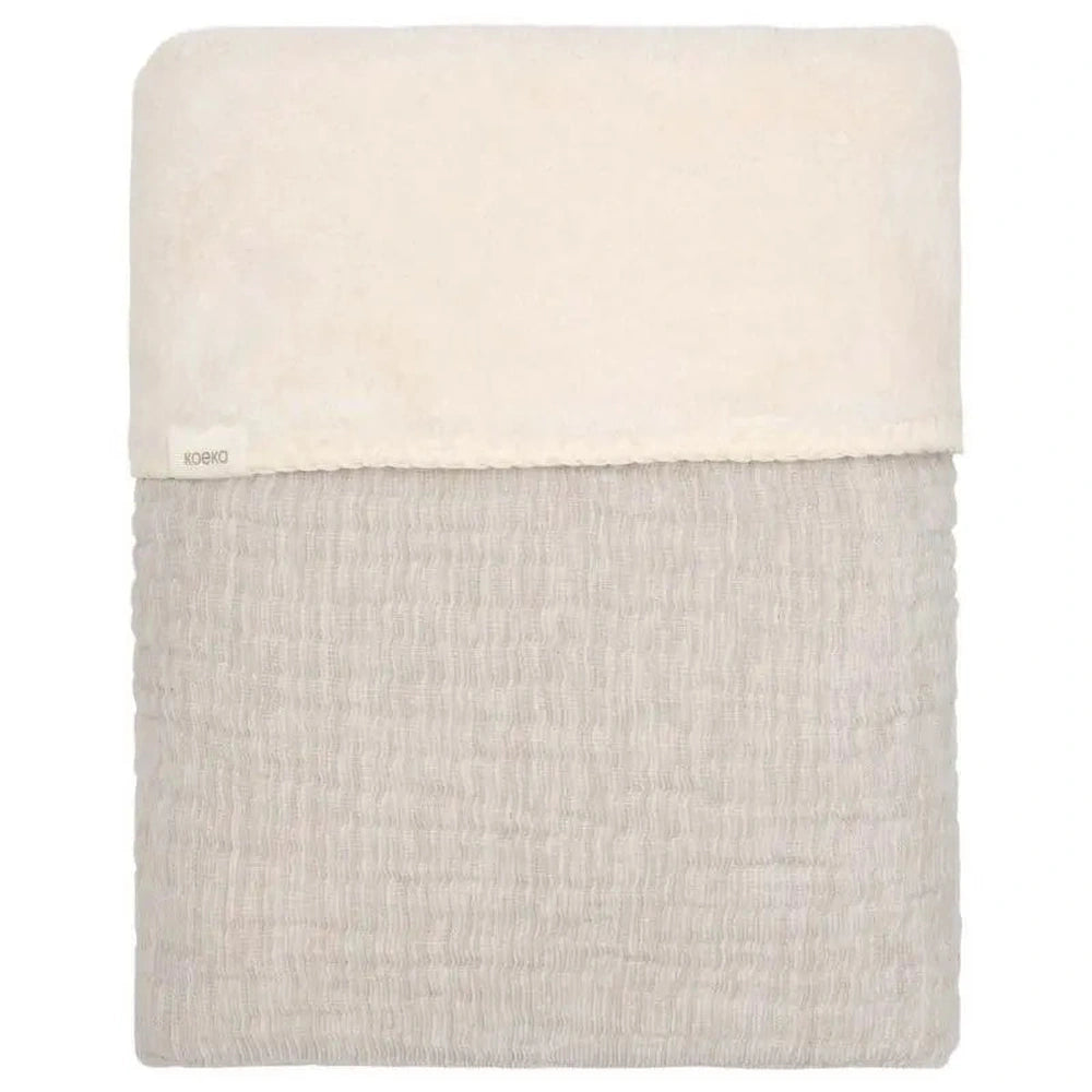 Koeka Wiegdeken Teddy Rivoli 100x150cm - Stone