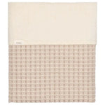 Couverture de berceau Koeka Cotton Fleece Wafel Amsterdam - Crumble/Naturel