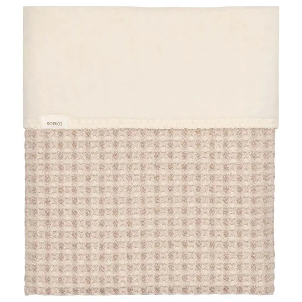 Koeka Wiegdeken Cotton Fleece Wafel Amsterdam - Crumble/Natural