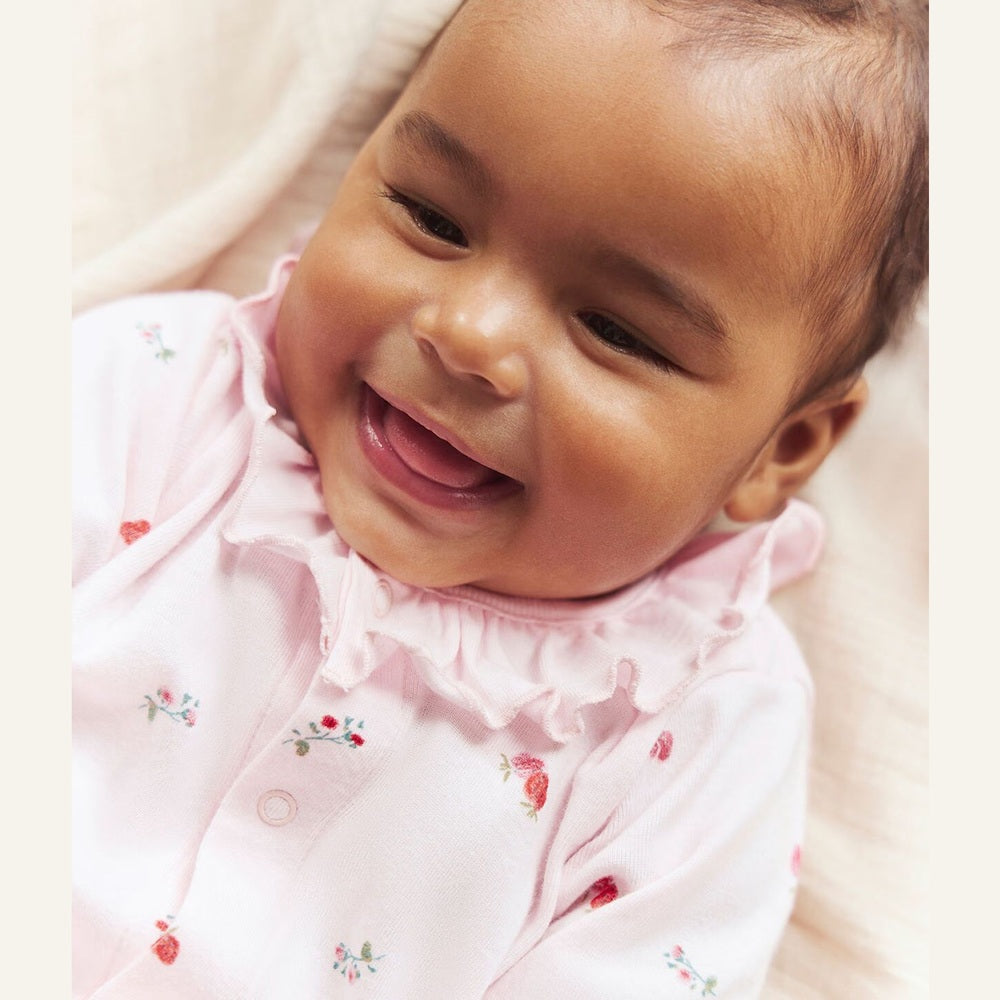 Petit Bateau | Katoenen babypyjama met bloemenprint
