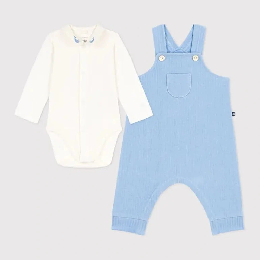 Petit Bateau | Babysetje salopette met rompertje