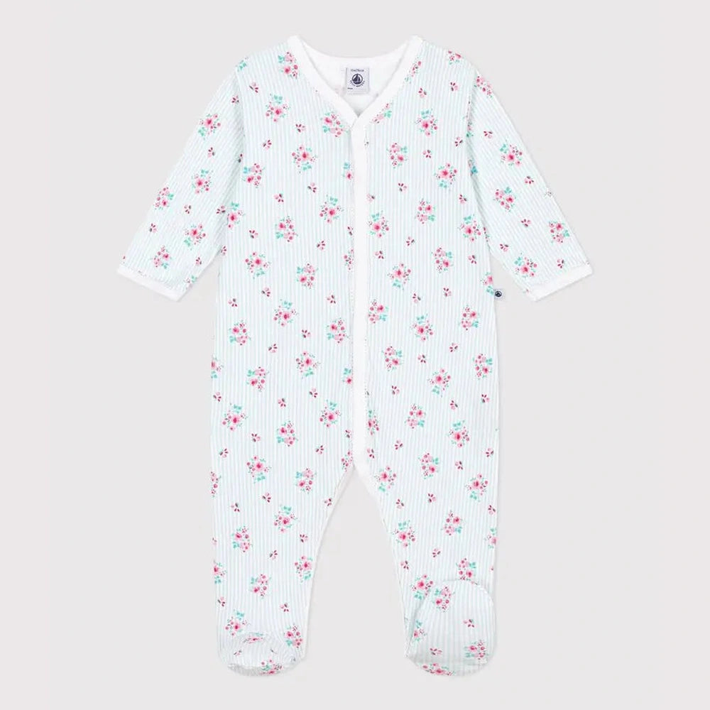 Petit Bateau | Katoenen babypyjama met bloemenprint