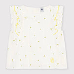 Petit Bateau | Gestreepte korte salopette van katoen/linnen voor baby's