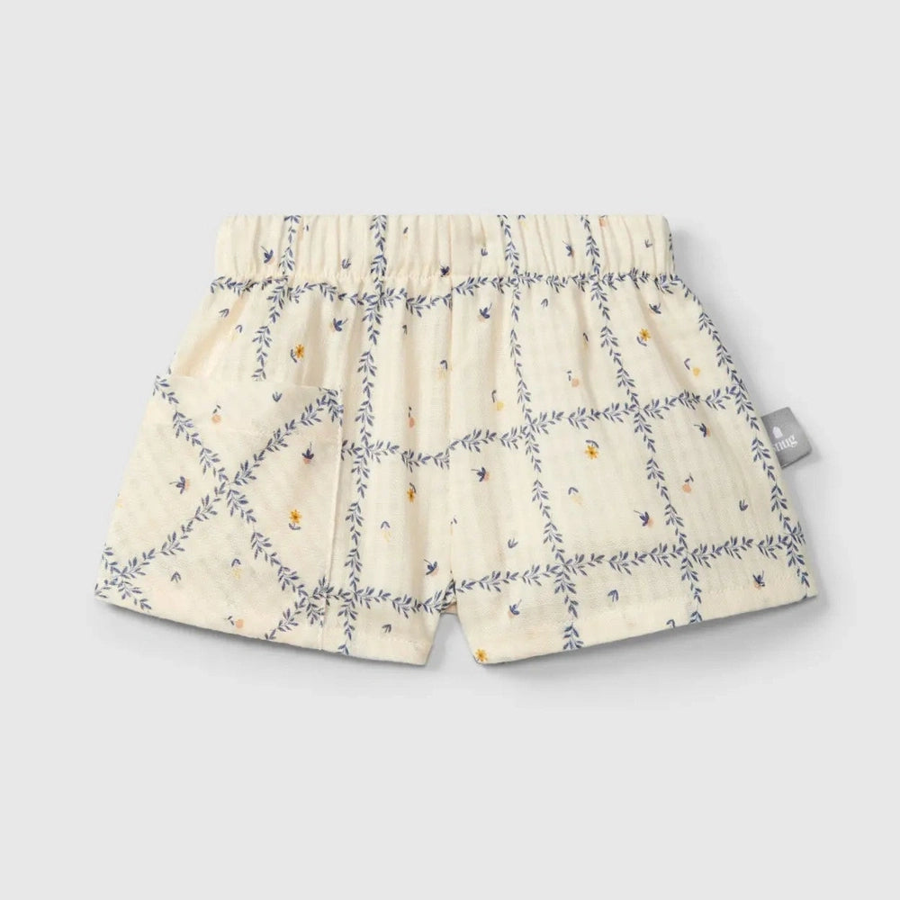 Snug short met bloemen