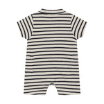 En Fant Kruippak Korte Mouw - Gestreept Vanille