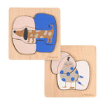 Lässig Puzzle Wood Set 2 pcs - Dog Bird