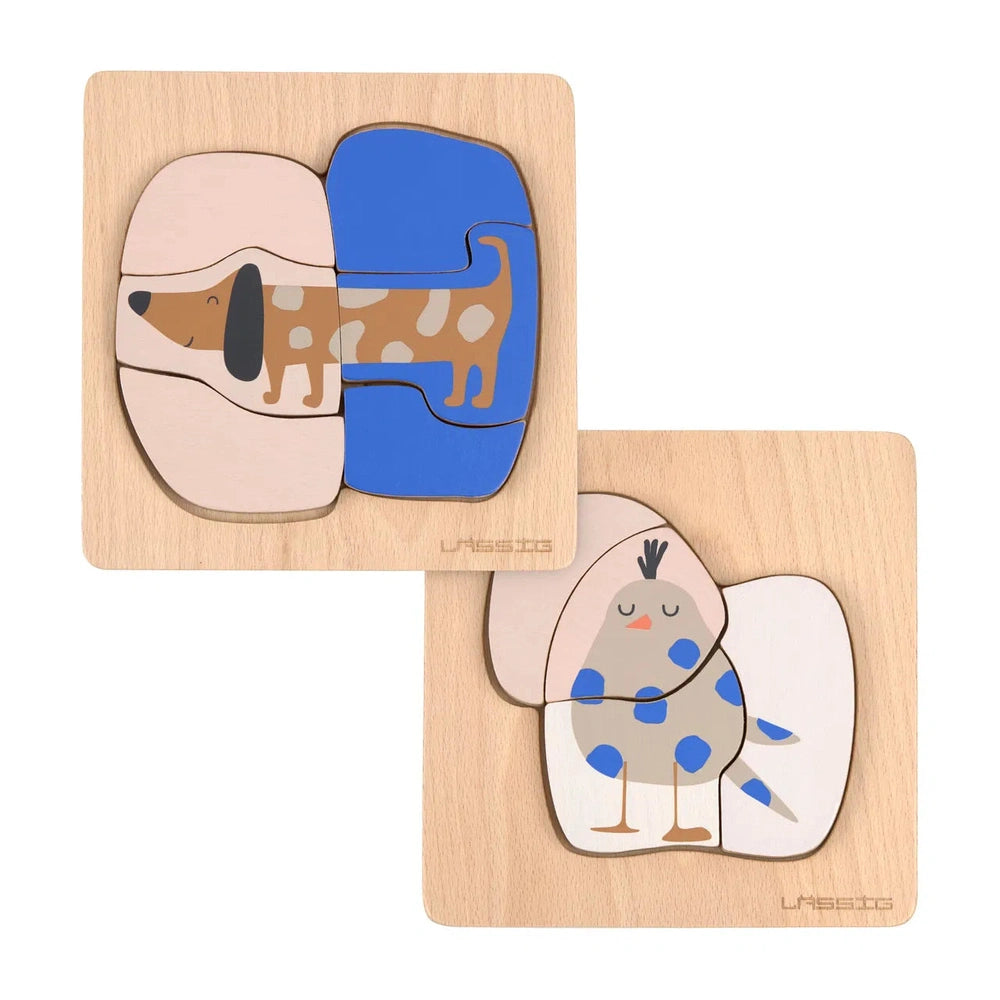 Lässig Puzzle Wood Set 2 pcs - Dog Bird