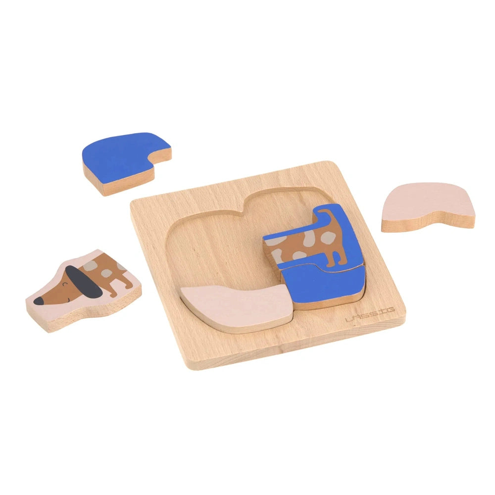 Lässig Puzzle Wood Set 2 pcs - Dog Bird