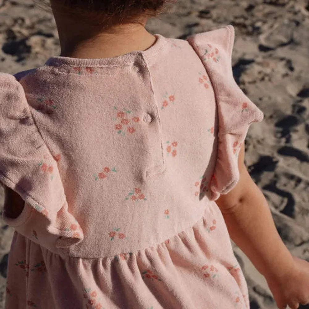 Robe Little Dutch - imprimé floral rose