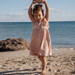 Robe Little Dutch - imprimé floral rose