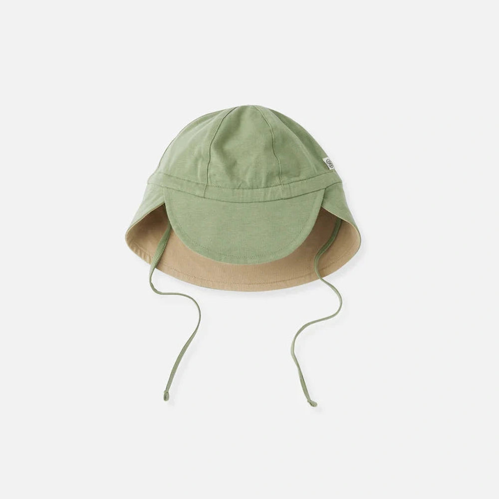 Cloby Chapeau de soleil en vert olive/sable – UPF 50+