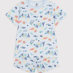 Petit Bateau Pyjamashort en coton avec imprimé phosphorescent