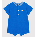 Petit Bateau Kort pakje van effen katoen voor baby's - Blauw