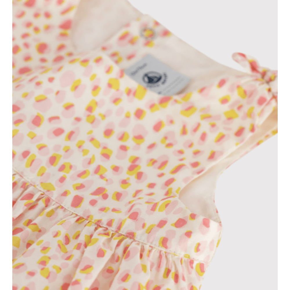 Robe en coton sans manches à imprimé pour bébé - Multicolore
