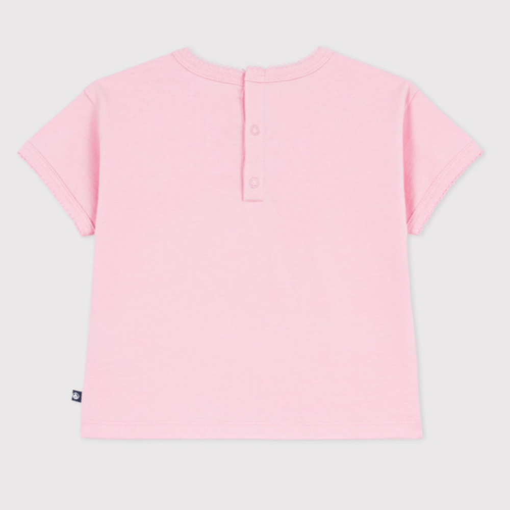 alt
Petit Bateau T-shirt en coton à manches courtes avec motif fleuri pour bébé - Rose