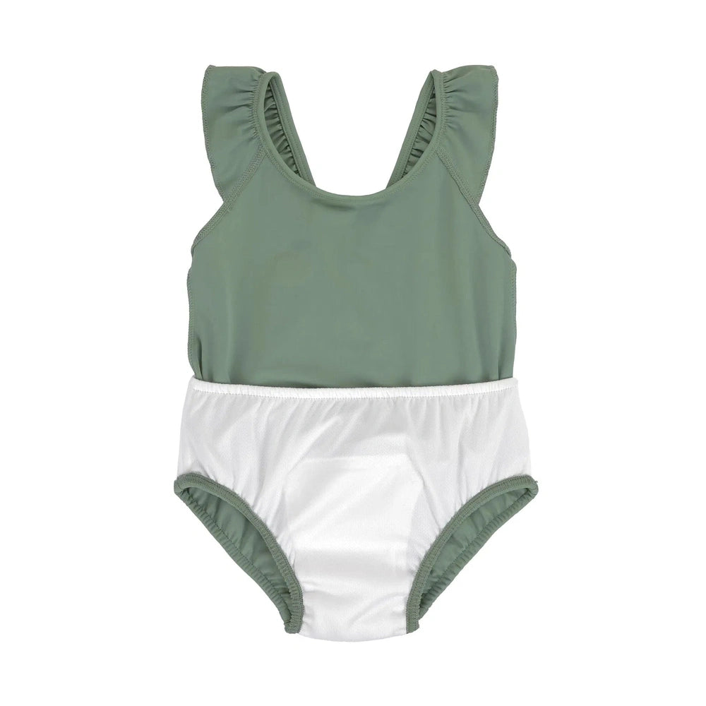 Maillot de bain pour enfant Lässig avec couche intégrée - Orange, Vert